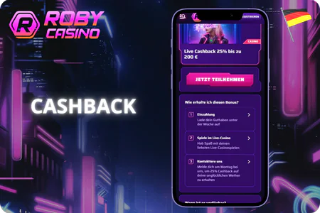 Cashback Roby Casino